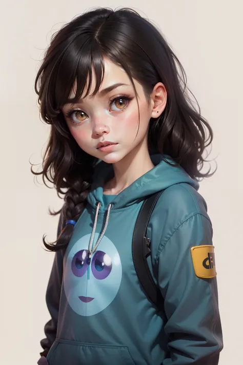 Make a Pixar-style girl avatar，Headshot