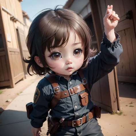 Cute Baby Chibi Anime,Western drama,gunman.