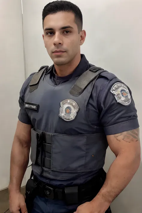 um homem policial brasileiro, 25 anos