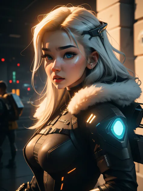 ((Best quality)), ((masterpiece)), (detailed:1.4), 3D, an image of a beautiful cyberpunk female with thick voluminous hair,light particles, pure energy chaos antitech,HDR (High Dynamic Range),Ray Tracing,NVIDIA RTX,Super-Resolution,Unreal 5,Subsurface scat...