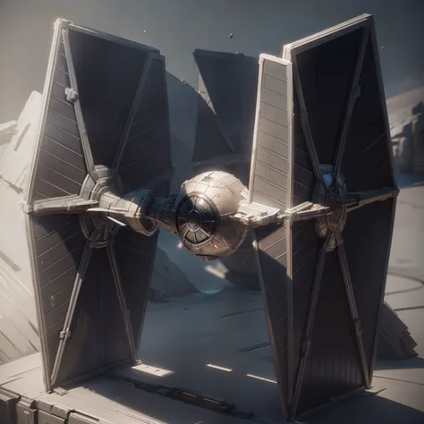 tie fighter de star wars, fundo branco, 8k, high detail