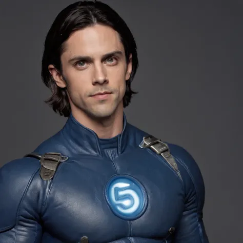 Milo Ventimiglia as a superhero that wears a blue costume named "Blue Fox.