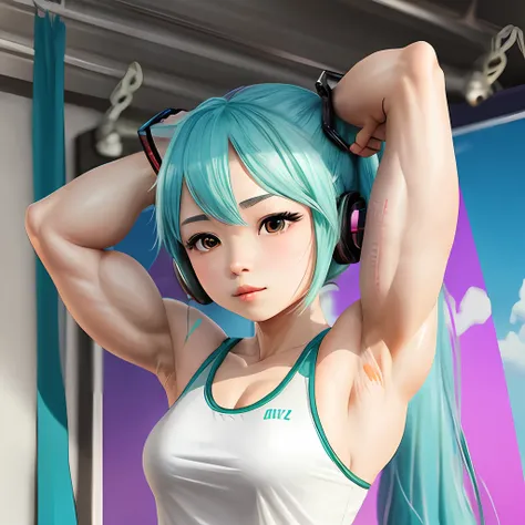 Hatsune Miku for oversized muscles