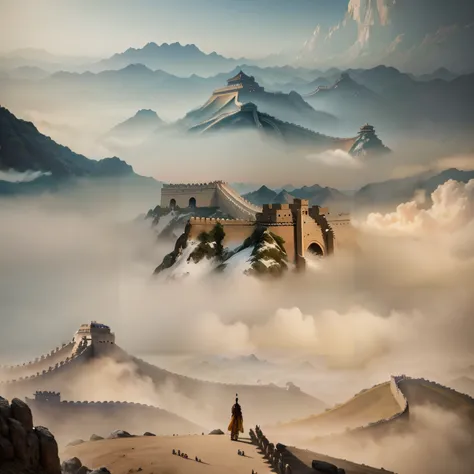 Best quality, Masterpiece,(photograph realistic:1.4), surrealism, Dream-like,fusionart, Ancient Chinese Battlefield, Three Kingdoms Battlefield, View of Araved,There was a group of people standing around, Beautiful rudder depth, in screenshot from the 300 ...