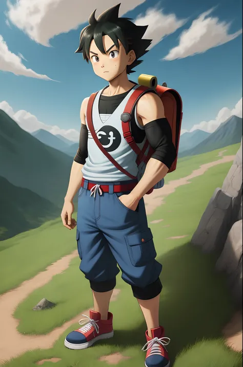 The Pokémon protagonist Ash, has the Akira Toriyama painting style