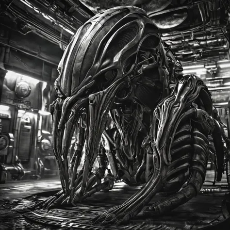 hrgiger, female bent over lying