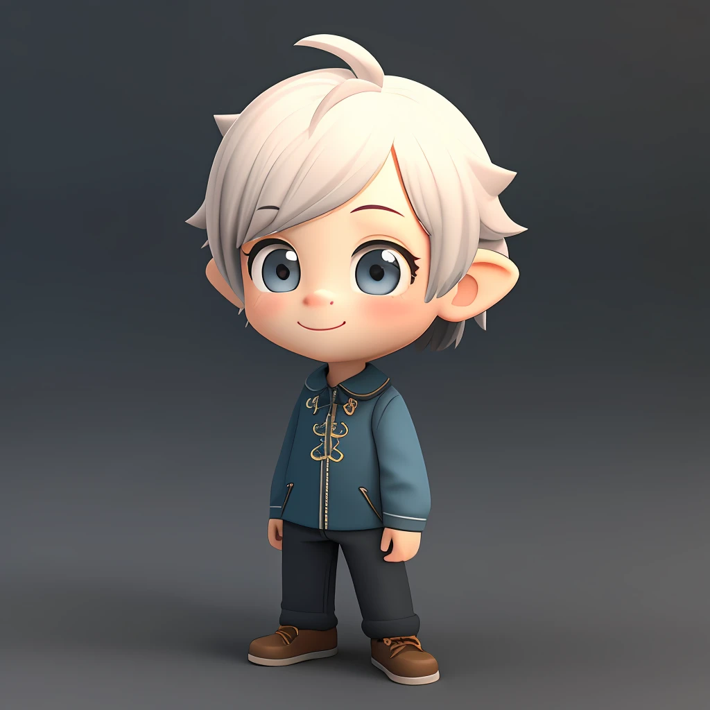 a cute little character in light 3d with a front