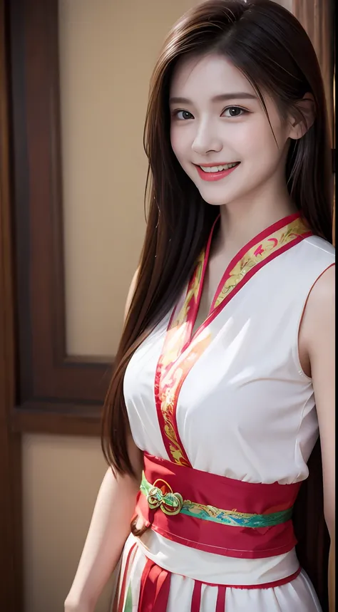 Girls Club、hiquality、ultra-realistic realism、healthy、smiling expression、slender and perfect figure、Beauty Chinese costume beauty、Beautiful eyes、Beautiful double、Beautiful skin、Home