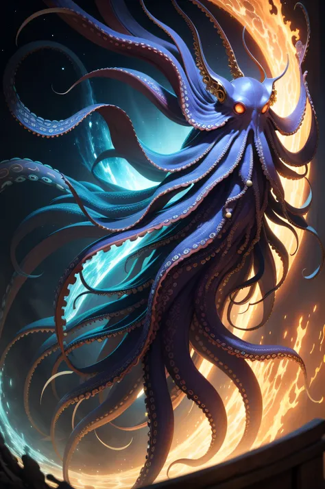 【Star Dependents】It is a foreign language with the appearance of an octopus
bright，But their body structure is extremely strange and unstable
—or rather，They dont have a fixed pattern at all。
They can contract a part of the limb as they wish
The other part...