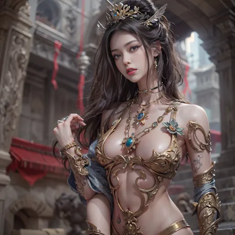 ((​masterpiece:1.4)、(top-quality:1.4)、(reallistic:1.7))、a beauty girl、Super sexy girl、Super beautiful girl、((1girl in:1.4))、Shiny natural skin texture、By Luis Royo、age19、Super Ultra Ultra Bikini、Cute tattoos、(Two arms:1.4、Two legs:1.4)、(perfect anatomia:1....