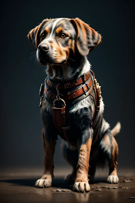 dog, fullbody, illustration, cinematic light, high resolution, best quality, ultra detailed, masterpiece,