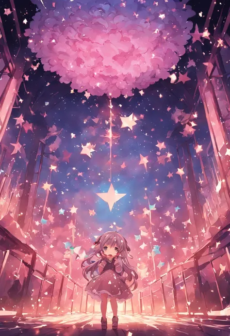 Stars shine，Colorful，Lolita style clothing，Cartoony，Chubby little boy，