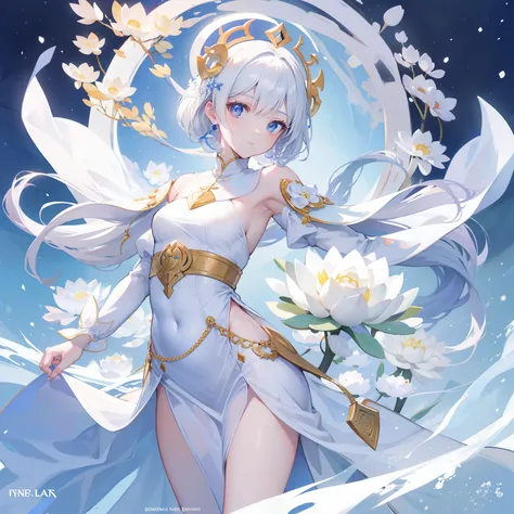 The white and flawless supreme God，It is the embodiment of the snow-white lotus flower