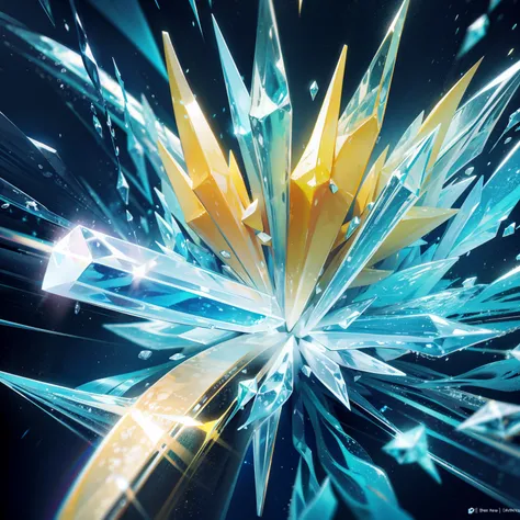 The yellow crystal state resembles the special life form of the sea slug, rendering by octane, illusory engine,3D, 8K, Ultra detailed, Intricate