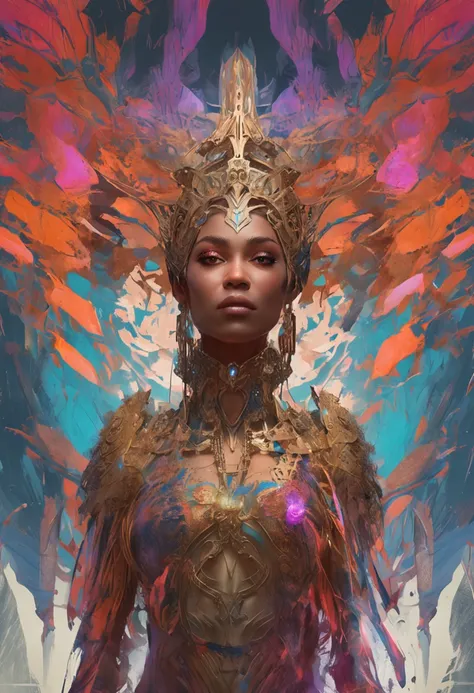 A goddess, nice perfect face with soft skinice perfect face, Concept art portrait by Greg rutkowski, Art germ, Ultra-detailed and intricate Gothic art trends in Artstation ternary colors, Fantastical, intricately details, Splash screen, Complementary color...