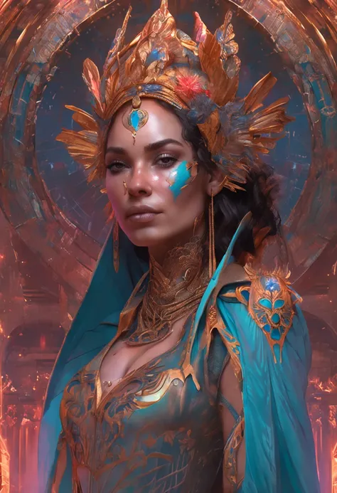 A goddess, nice perfect face with soft skinice perfect face, Concept art portrait by Greg rutkowski, Art germ, Ultra-detailed and intricate Gothic art trends in Artstation ternary colors, Fantastical, intricately details, Splash screen, Complementary color...