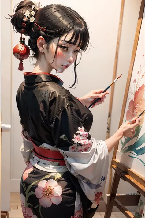 ukiyoe painting　watercolor paiting