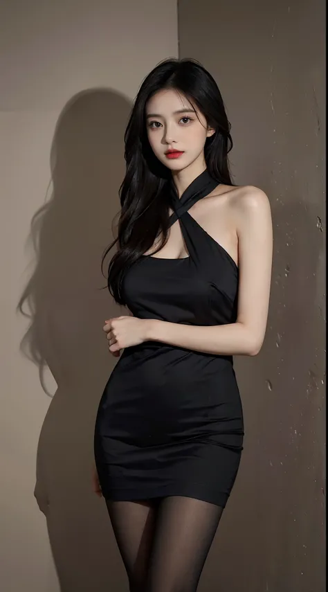 A perfect young female white-collar worker，Chinese big breasts，High picture quality，Works of masters，Black hair，Long hair shawl，Long hair flowing over the shoulders，cropped shoulders，鎖骨，exquisite face，Hydrated red lips，Small pure suit purple dress pleated ...