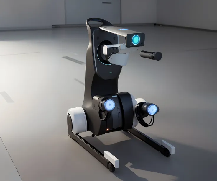 Future brain-computer lower limb active and passive rehabilitation equipment Product design rendering, robotic limb, 3 d product render, Concept robot, one arm of the robot body, twinmotion render, robotic limbs on floor, author：Lee Jeon-suk, futuristic wh...