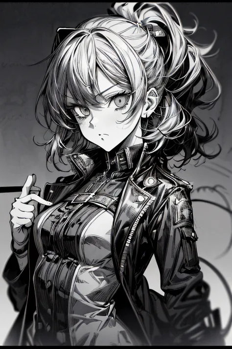 (comic noir style),(linear art_anime),(black-and-white_high contrast),(masutepiece, best quality, ),(laura bad picture:1.2),(lor...