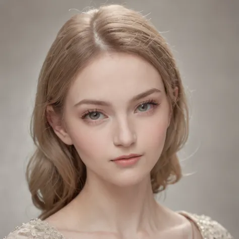 Lonely young girl, in full height, Slavic appearance: White Skin Skin; rectangular-oval face type; pointed chin with a dimple; high forehead; blond hair; hair up to the shoulders; swamp eye color; Straight nose; high nose, athletic build, Tall stature, bre...