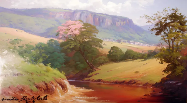 pintura de um rio que atravessa um vale verde exuberante com montanhas ao fundo, colinas fluidas, 8k resolution digital painting, 8k resolution digital painting, Pintura digital 4K, Pintura digital 4k, pintura digital detalhada, baixo detalhamento. pintura...