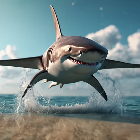 the shark、realistic cinematic photo, Ultra HD, Realistic, Vivid colors, Highly detailed, Ultra HD drawings, Perfectcomposition, beautiful detailed intricate insanely detailed octane render trending on artstation, 8K, photorrealistic concept art, soft natur...