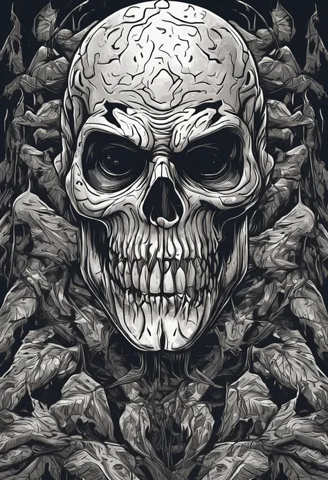 cartoon realism style, t-shirt design, centered artwork, 2D vector, gothic, sinister face of Jason Voorhees, suspenseful horror mood, white background, Adobe Illustration, Trending on Artstation, hd, 8K, intricate details, vibrant scary eyes,