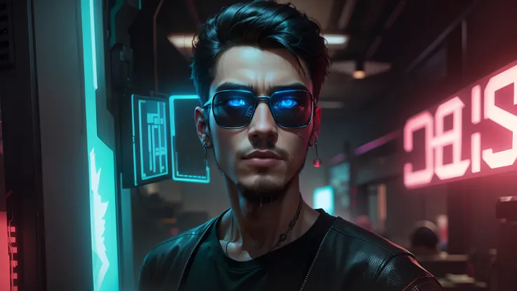 cyberpunk, dont change face shape, change background teenagerboy