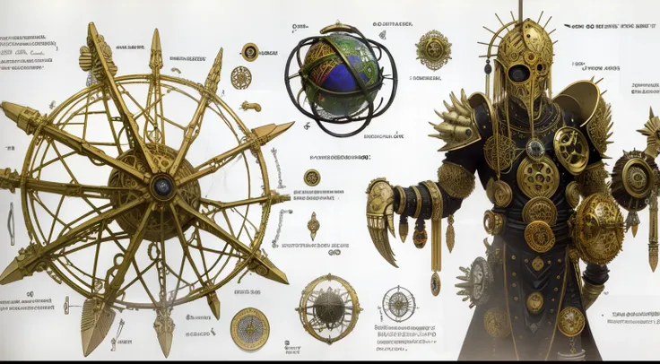 ancient extraterrestrial armillary sphere，alchemy observatory，the shell is broken