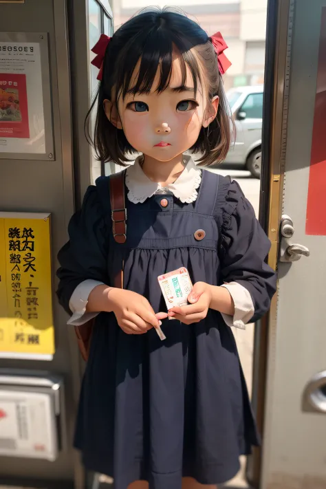 Little girl selling matches。