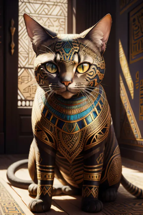 (Egyptian gato art1.2), (colorido:1.2), Hans Giger, (zentangle:1.2), granulado, extremamente detalhado, detalhes intrincados, dynamic lighting, fotorrealista, luz natural, baixo h, obra prima, detalhado 8k