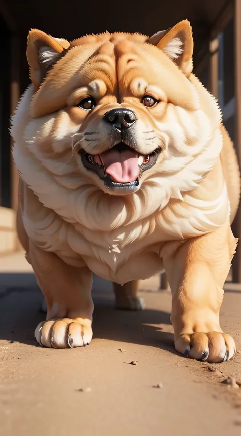 (Detailed description) (Melhor Qualidade) 10 Images Chow Chow Dog Showing Tongue