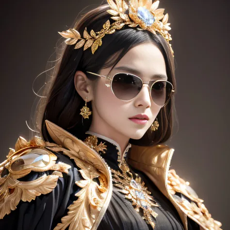 skelleton，Wear gold-framed reflective sunglasses，32K（tmasterpiece，k hd，hyper HD，32K）Bright purple pink flowing hair，Silver Skull jewelry district in lunar soil，Silver Skull King ，Platinum Dragon Skeleton Protector （The skeleton is realistic：1.4），Skull patt...