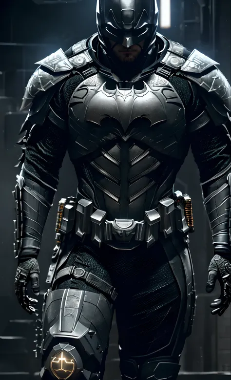 3d render of a highly detailed [Batman|Cyborg] wearing cybernetics and intricate detail armor with armored plates, hdr, 8k, subsurface scattering, specular light, highres, octane render, ray traced