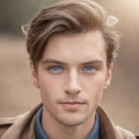 Selfie of handsome european man with blue eyes and brown hair:: on a safari ride in the African