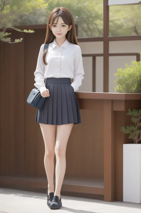 校服,beautiful girl,full body shot shot