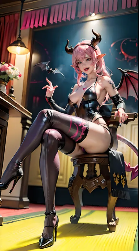 best quality, masterpiece,ultra detailed, official art,(extremely detailed CG unity 8k 
wallpaper), (masterpiece), best quality, illustration, (powerful), art oflight, artist style, beautiful detailed star sky,(((bat print black kneehighs ))), (cygames:1.4...