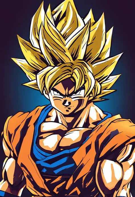 goku Super Saiyajin Transformation Arms Crossed anime 3d realista