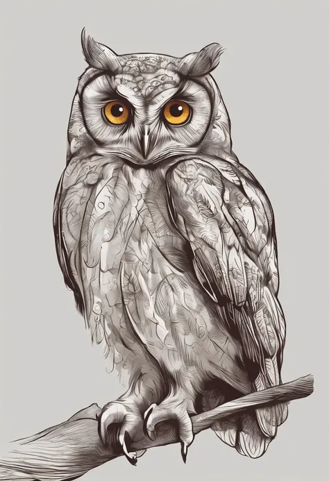 animal owl baby cute and delicate childrens drawing in illustration form