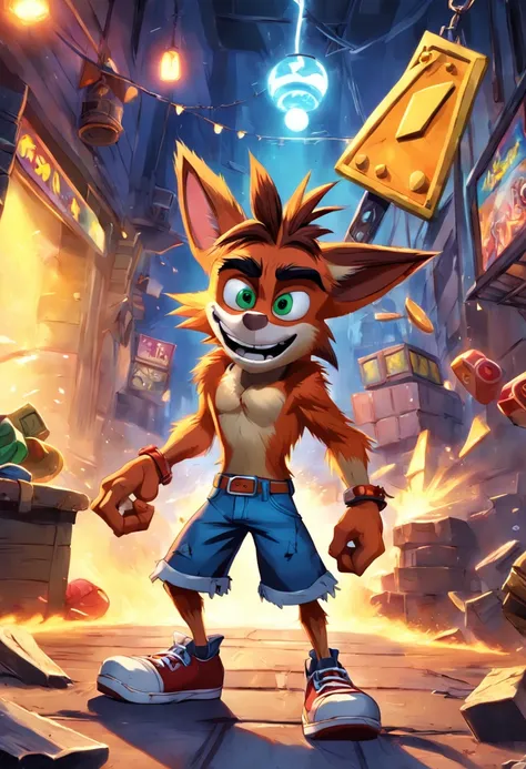 crash bandicoot curtindo a festa