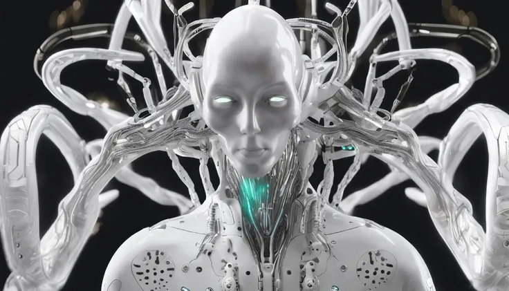 Ultra Realistic Instagram Story. The Lumilians are a peaceful humanoid alien race. Their body is transluscent and you can see their neuronal activity going all along their lite skin. They wear white and silver coats with some unknown symbols engraved on th...