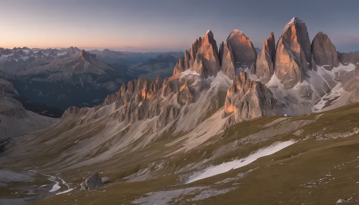 (extremely detailed CG 8k wallpaper unit, masterpiece, best quality, ultra-detailed), (better lighting, better shade, an extremely delicate and beautiful)Colfosco overlooking the Sella Group and Val Mezdì, in winter in the heart of the Dolomites,