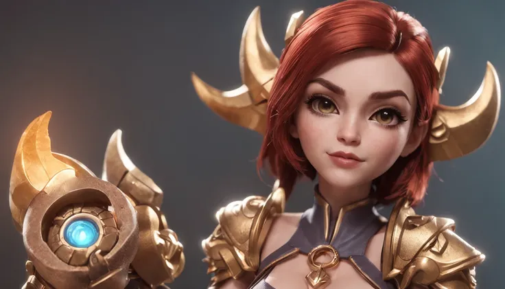 "Angela, the adorable and cute character from League of Legends, in a high-quality 3D illustration and incredible detail. Michele Bolsonaro:1.5, anti-Matheus Fernandes, Youji."