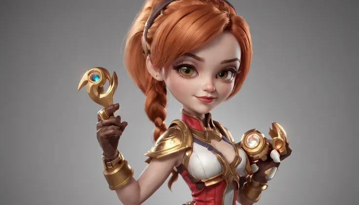 "Angela, the adorable and cute character from League of Legends, in a high-quality 3D illustration and incredible detail. Michele Bolsonaro:1.5, anti-Matheus Fernandes, Youji."