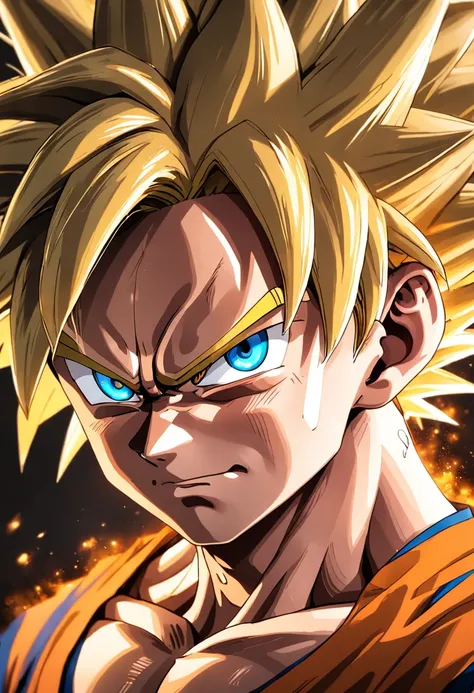 Dragon bola goku，Grande macaco，head portrait，Close-up，de um real，Facial features are carefully described，textura de pele realista，Estilo escuro，profundidade de campos，Luz alta，luz real，Traching de raias，oc renderizado，hyper-realistic，melhor qualidade，8k，Ob...