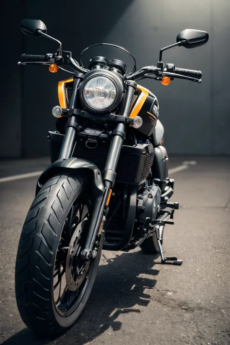 1. **Forma Geral e Design:**
   The Honda CB 1000R Black Edition bike has a sporty and aggressive design. Comece desenhando um chassi robusto com linhas limpas e definidas. A moto tem um estilo naked bike, com pouca carenagem, highlighting its mechanical c...