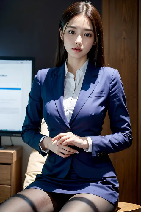 Classy upper-class elite secretary in business shirt, Working in the office、Wearing a strict business suit, Wearing pantyhose、Wear high-end high heels、 Girl in a shirt, Wearing a business suit, Wearing a business suit, in a business suit, businesswoman, bu...