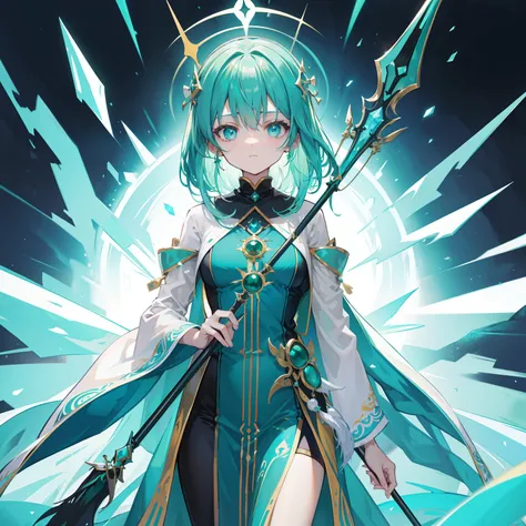 The abbot of the Emerald Zen Staff，Sweet sister，Turquoise color scheme