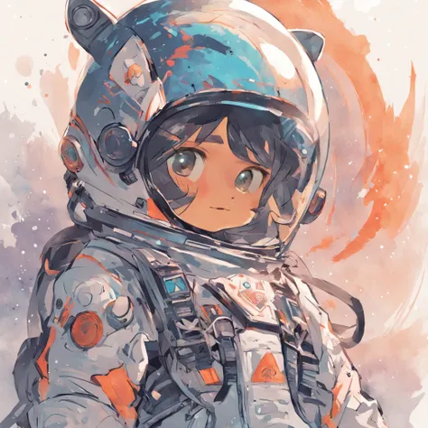 uma gata  ,varias poses e expressoes em m fundo branco,childrens book illustration style,simples,fofo,6 anos,cores cinza e preto,cor lisa ,capacete de astroauta roupa de astronauta ,no rocket in deformations